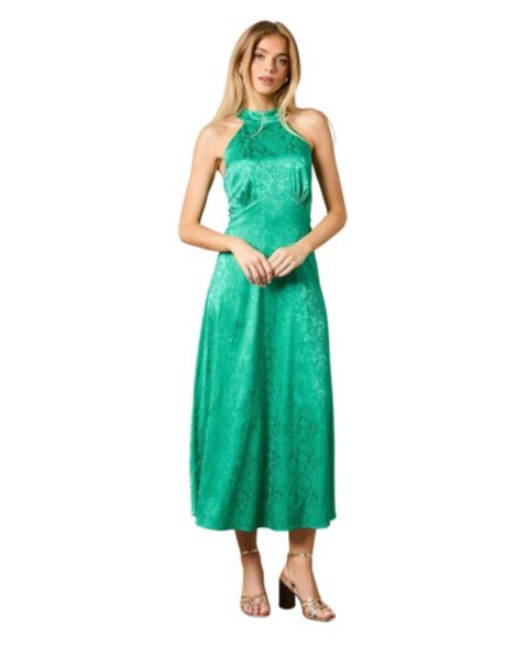 Женское платье Oasis Bias Halterneck Midi, цвет: Зелёный
