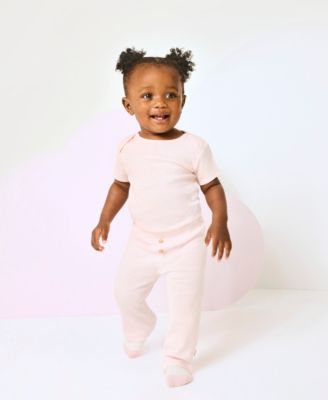 Baby Girls' Short-Sleeve Bodysuits, 3-Pack Set