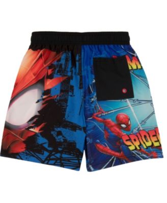 Little Boys Marvel Superhero Graphic Print Board Shorts Swimwear