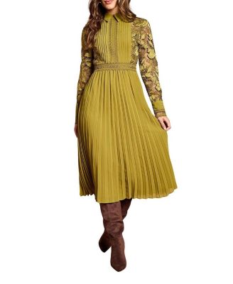 Women's Long Sleeve Midi Shirt Dress