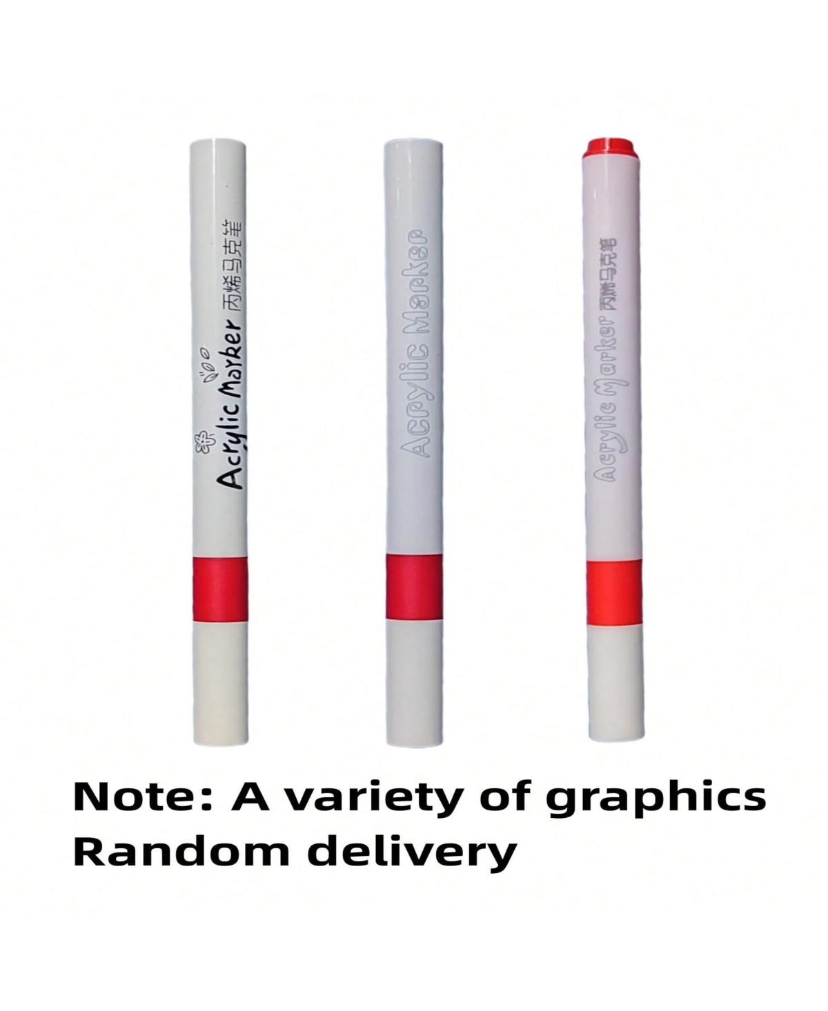 Htutwoo 36 Pcs Acrylic Paint Pen, Multipurpose Diy Painting Acrylic Paint Pen for Home Glass Wood Stone Fabric Painting