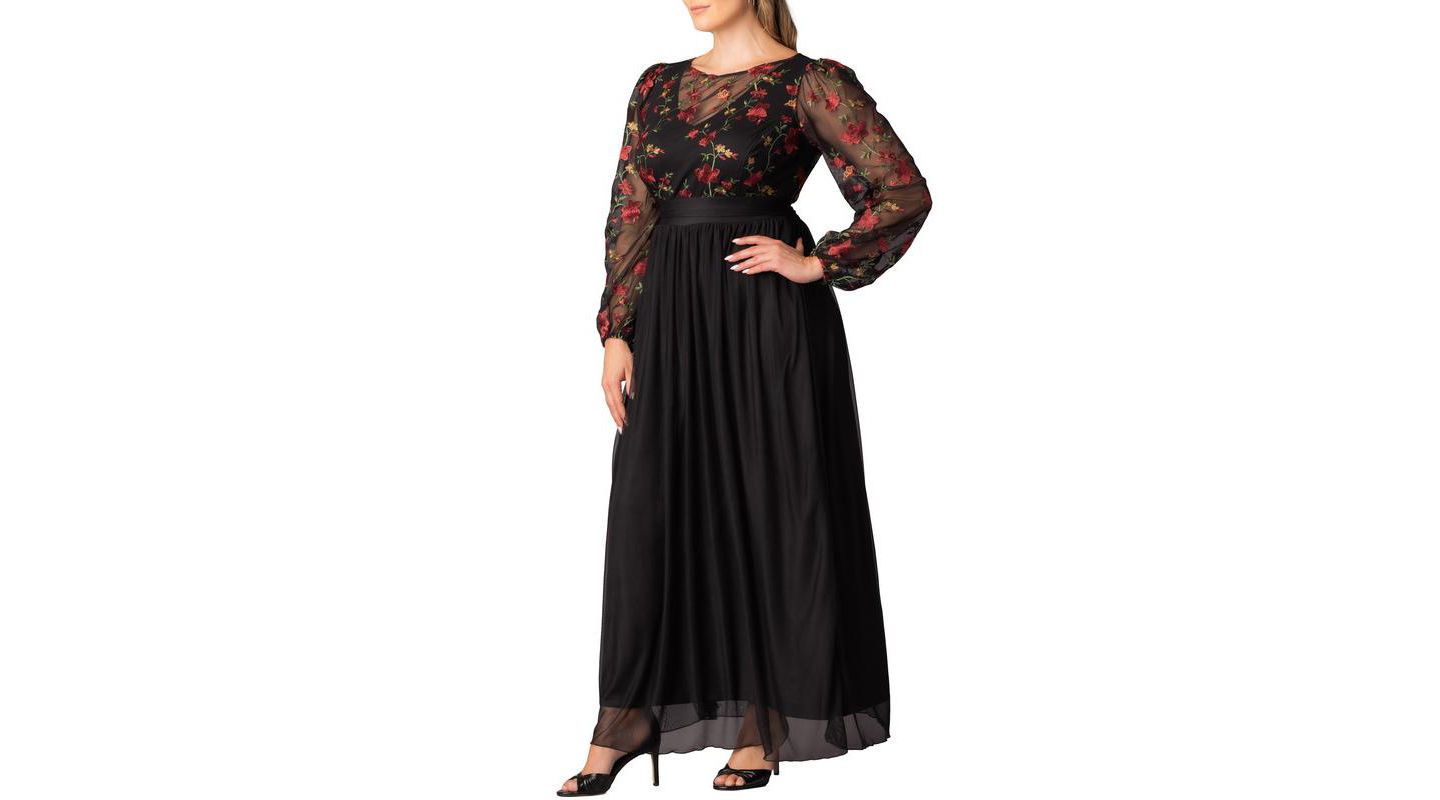 Женское платье Kiyonna Plus Size Eternal Embroidered Bodice Evening Gown, цвет: С принтом, вариант 1 — фото 4