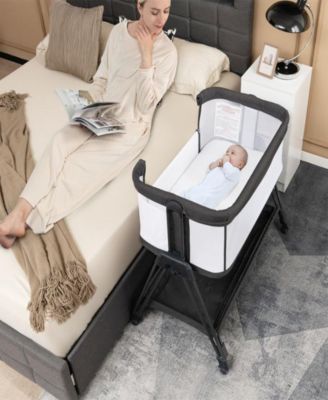 Portable Bedside Bassinet with 7 Adjustable Heights