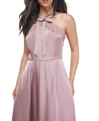 Women's Lace Detail Midi Prom Dress