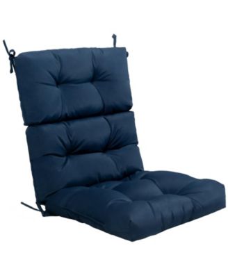 Tufted Patio High-Back Chair Cushion with Non-Slip String Ties