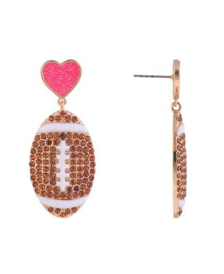 Stone FootBall Earrings