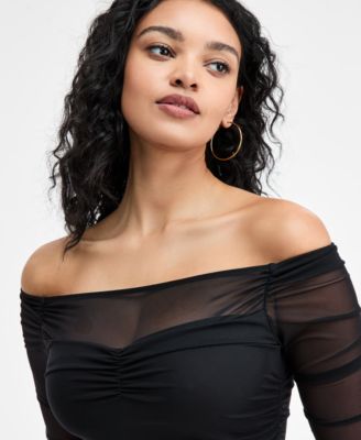 Women's Mesh Off-The-Shoulder Calista Bodycon Dress