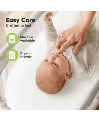 Bassinet Sheet for Baby Girls, Boys, 2-Pack Soothe Bassinet Fitted Sheets, Bedside Bassinet Mattress Sheet