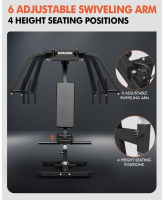 Chest & Reverse Fly Machine - 400LB Plate Loaded PEC Deck with Band Pegs for Home Gym