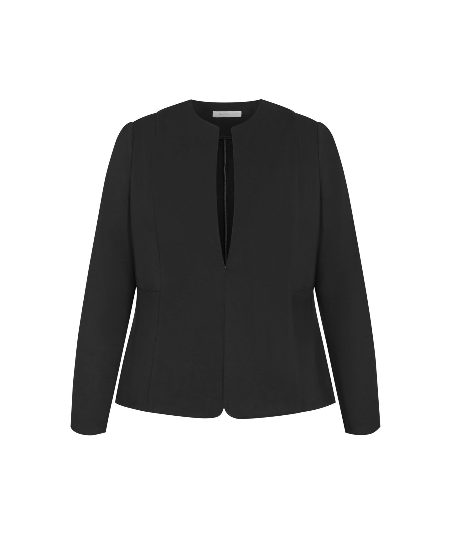 Женская куртка CITY CHIC Plus Size Peyton Ponte, цвет: Чёрный — фото 4