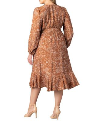Plus Size Julia Long Sleeve Wrap Dress
