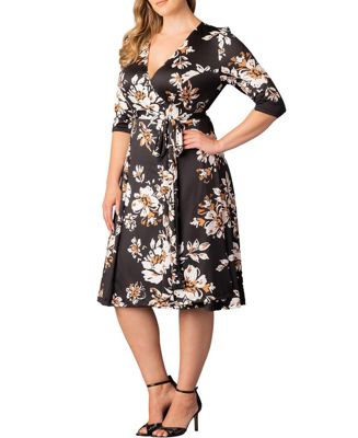 Plus Size Signature Print Wrap Dress