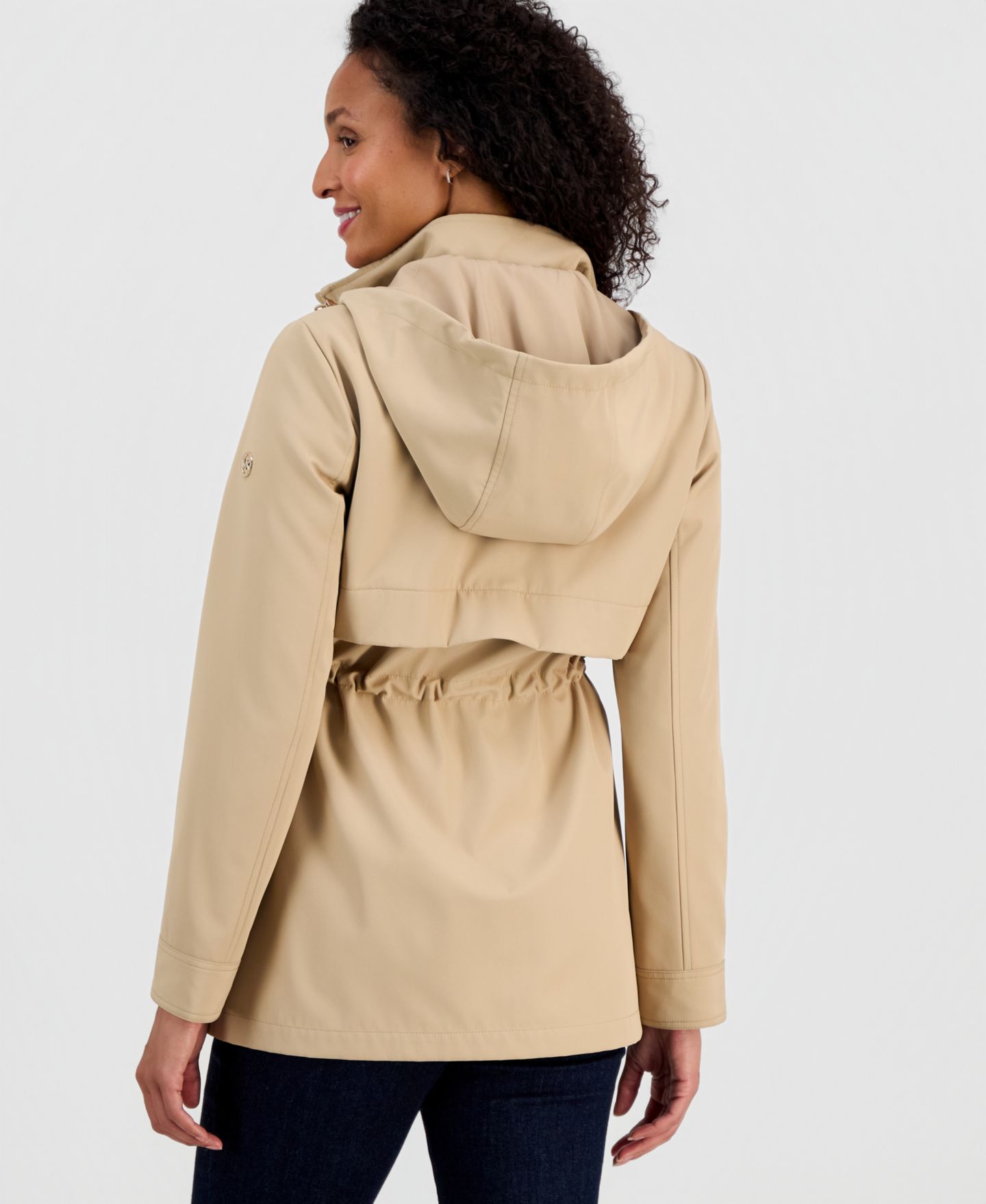 Женская куртка MICHAEL Michael Kors Zip-Front Hooded Anorak, цвет: Хаки — фото 2