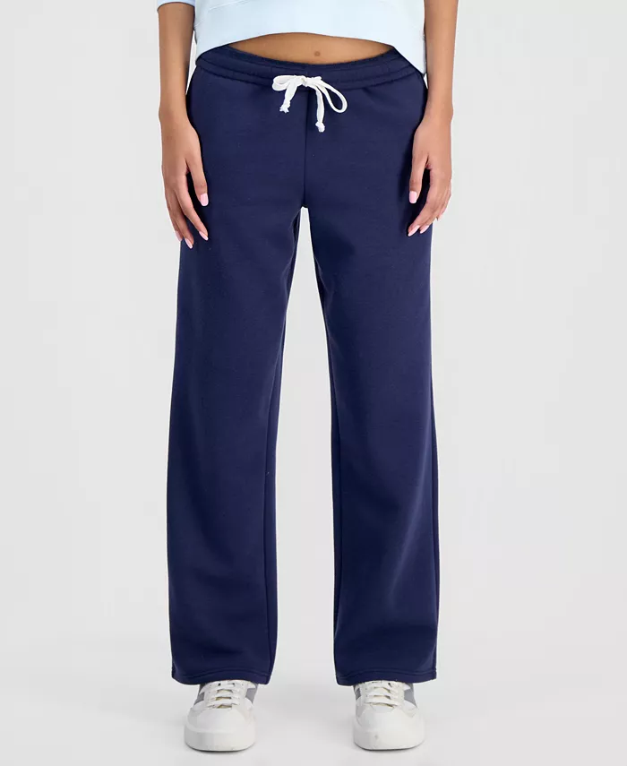 Juniors' High-Rise Fold-Over-Waist Fleece Pants - thumbnail 3