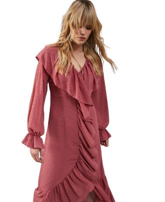 Women's Dobby Chiffon Midi Dress