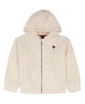 Tommy Hilfiger - Girls 2T-6X Minky Loose Fit Zip Up Hoodie