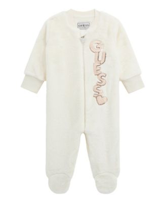 GUESS - Baby Girls Plush Round Neck Coverall