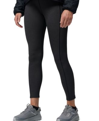 Columbia Womens Aldermore Crewneck Long Sleeve Sweatshirt Crest Collarless Jacket Move Leggings In Black