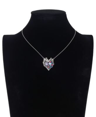 Nightmare Before Christmas Sally and Jack Crystal Pendant Necklace