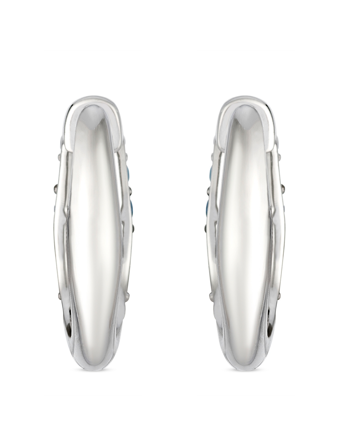 Le Vian White Sapphire (0.42 Ct. T.w.) And Sapphire Ombres (1.33 Ct. T.w.) Hoop Earrings In 14k Vanilla Gold