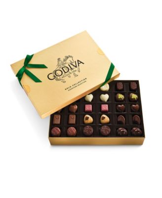 Assorted Chocolate Gift Box with Green Ribbon, 30 Piece