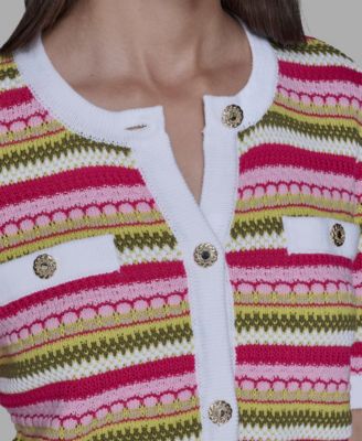 Women's Stripe Knitted Crewneck Top