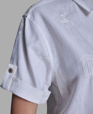 Women's Tonal Embroidered Top