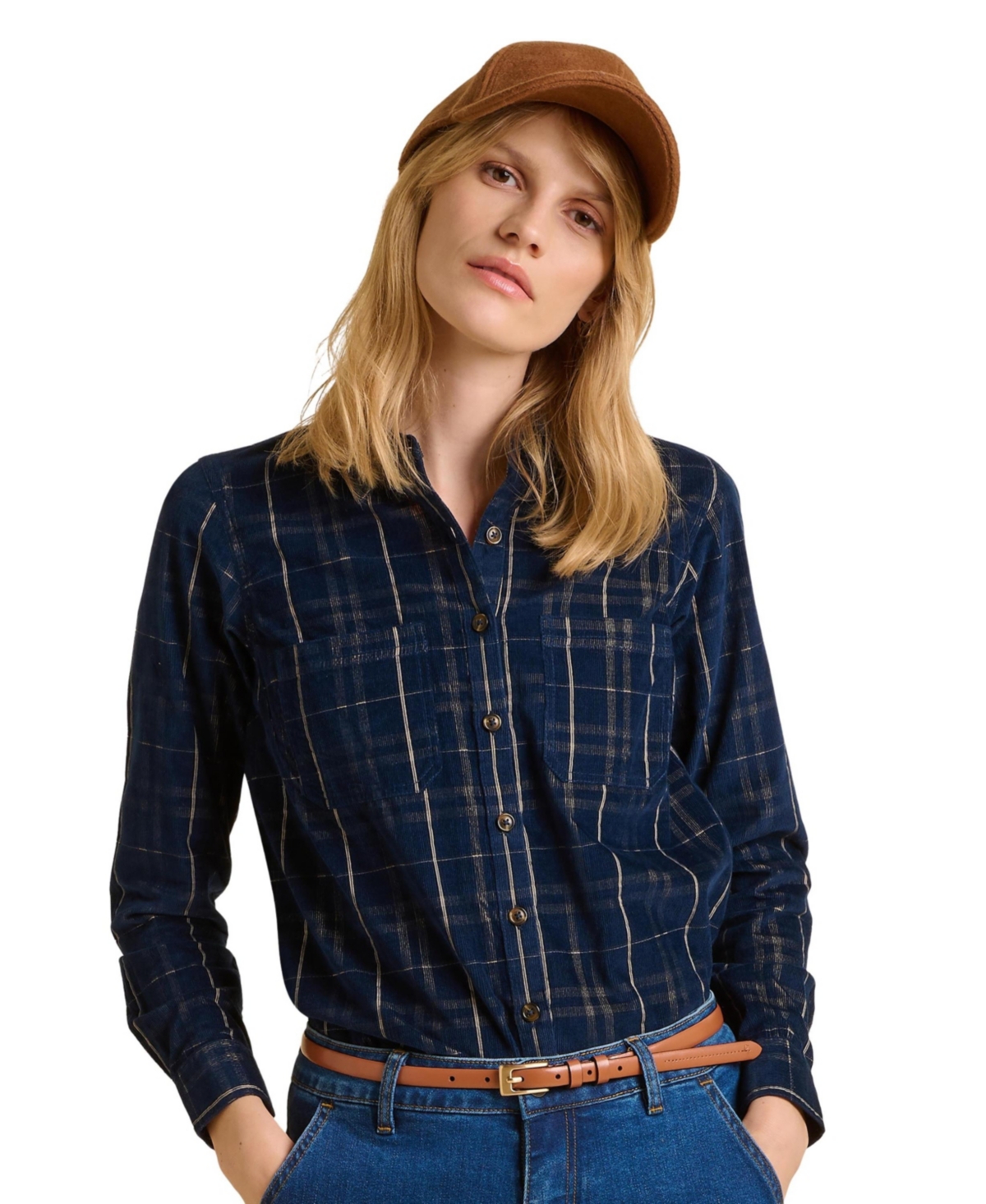 Brakeburn Women's Frances Long Sleeve Checked Shirt