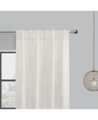 Mulberry Light Filtering Back Tab Curtain - 54x95", White