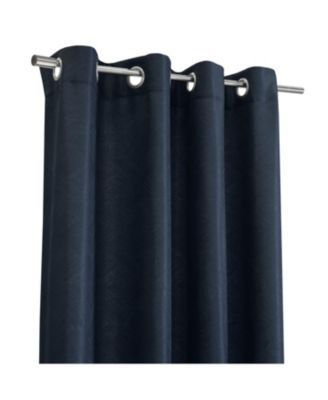 Abstract Light Filtering Energy Efficeint Grommet Curtain Panel for Windows 52" x 63" Navy