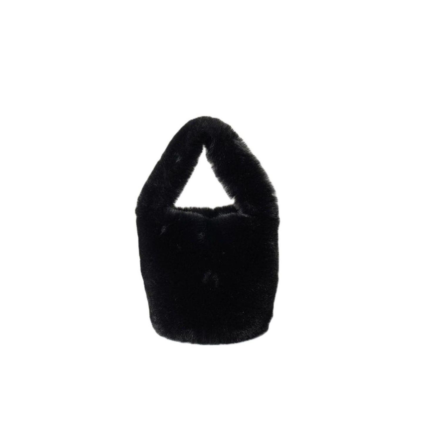 Женская сумка Hat Attack Faux Fur Mini, цвет: Чёрный — фото 1