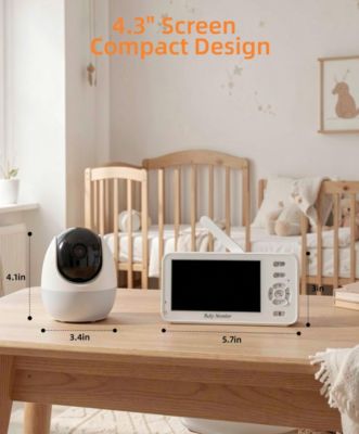 1080P Dual-Mode Baby Monitor with Two-Way Talk, Auto Tracking, Night Vision & Cry Alert