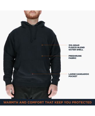 Men's Fleece Hoodie - Warm Pullover with Kangaroo Pocket