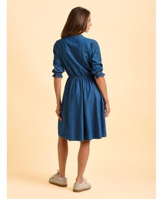 Women's Icylyn 3/4 Sleeve Round Neck Midi Dress