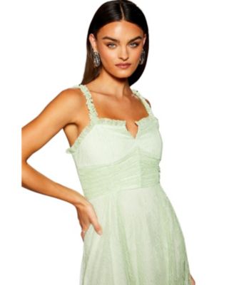 Women's Runway Lace Detail Maxi Dress