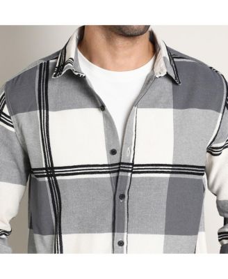 Men's Coin Grey Overlap Buffalo Shirt