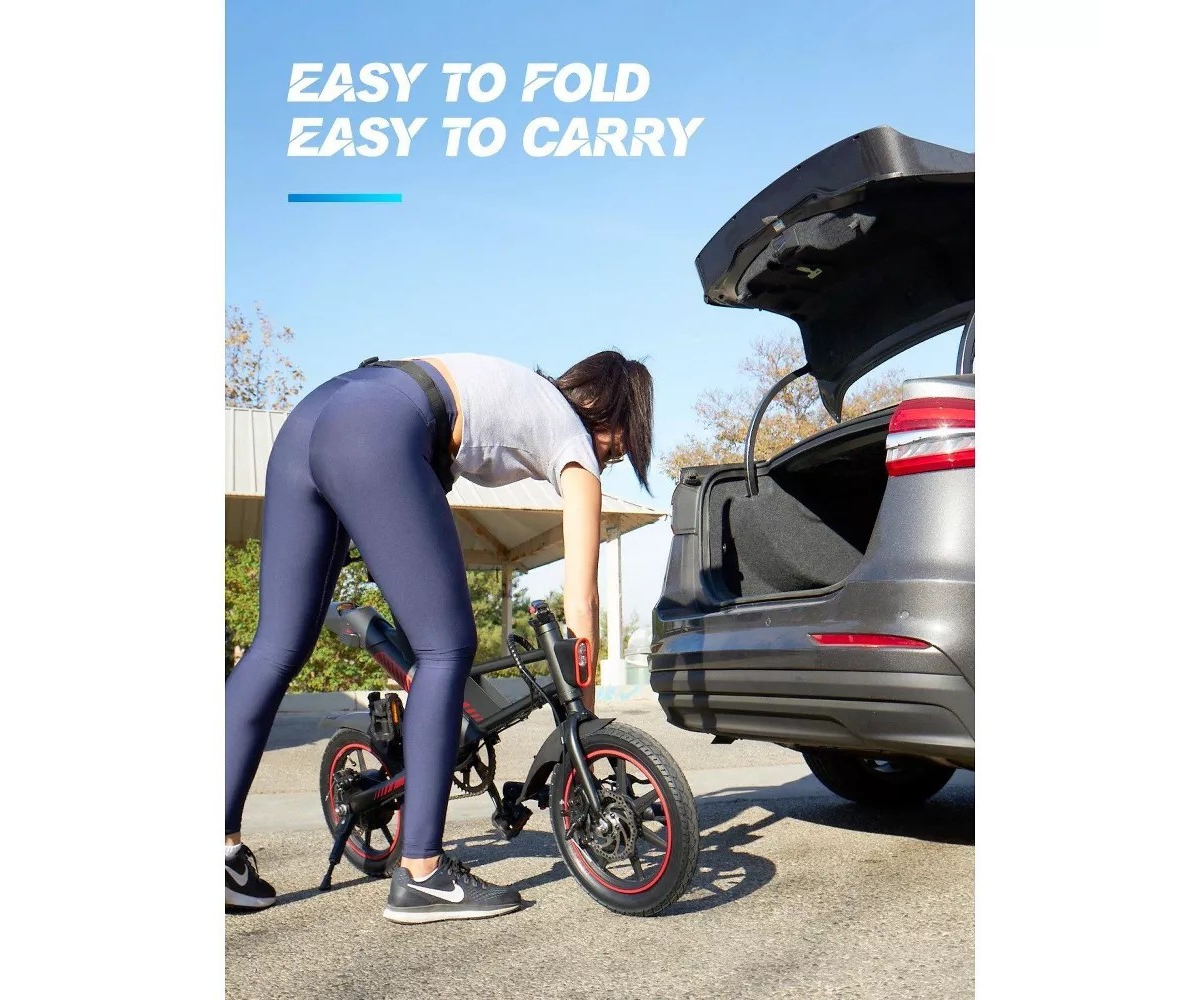 Everyfun 14" Folding Electric Bike for Adults: 700W Peak Motor, 36V/10AH Battery