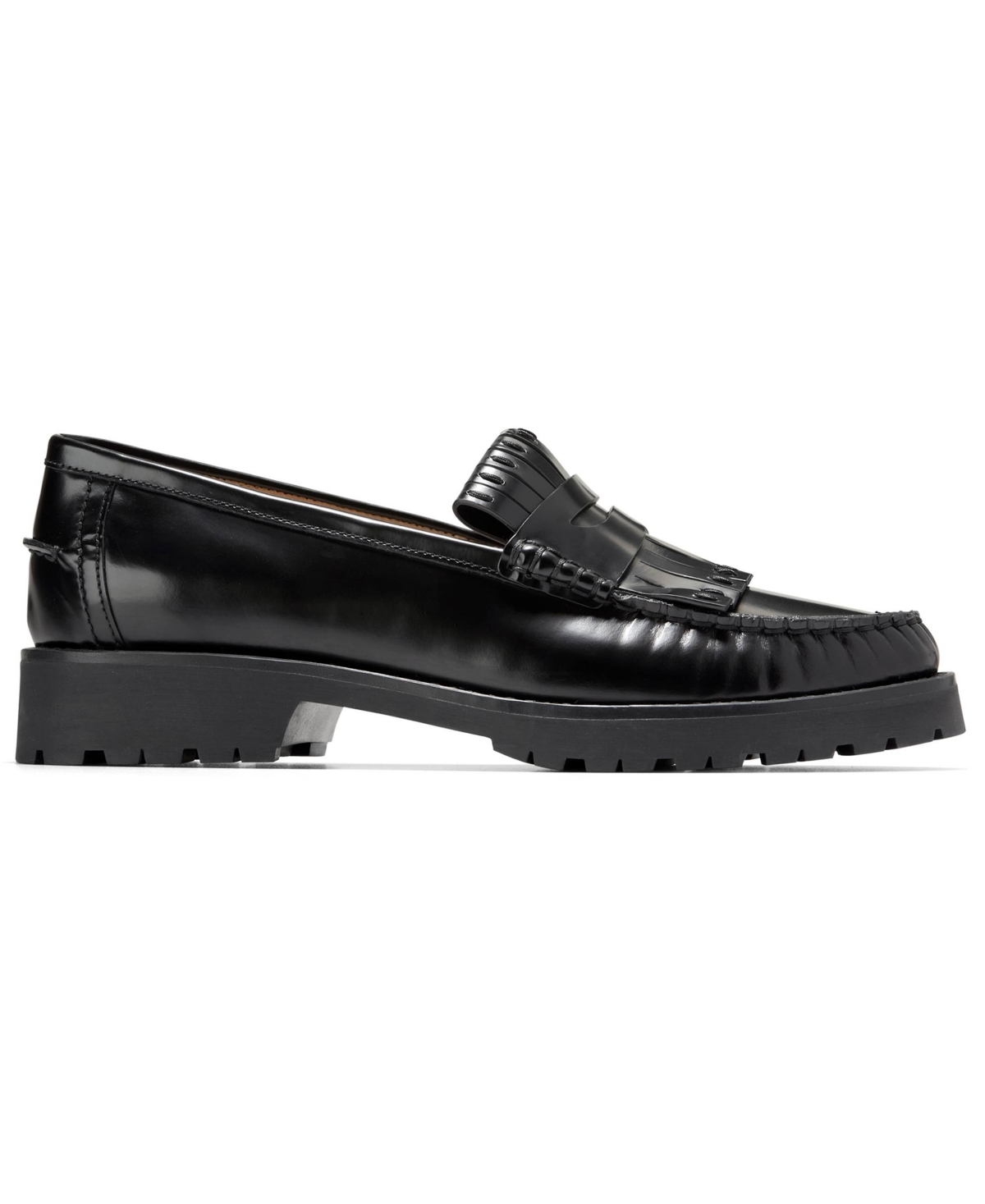 Cole Haan Women's Treena Lug Kiltie Loafers In Black