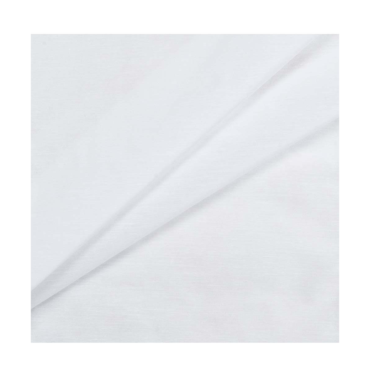 Ellis Stacey 1.5" Rod Pocket High Quality Fabric Solid Color Door Panel White