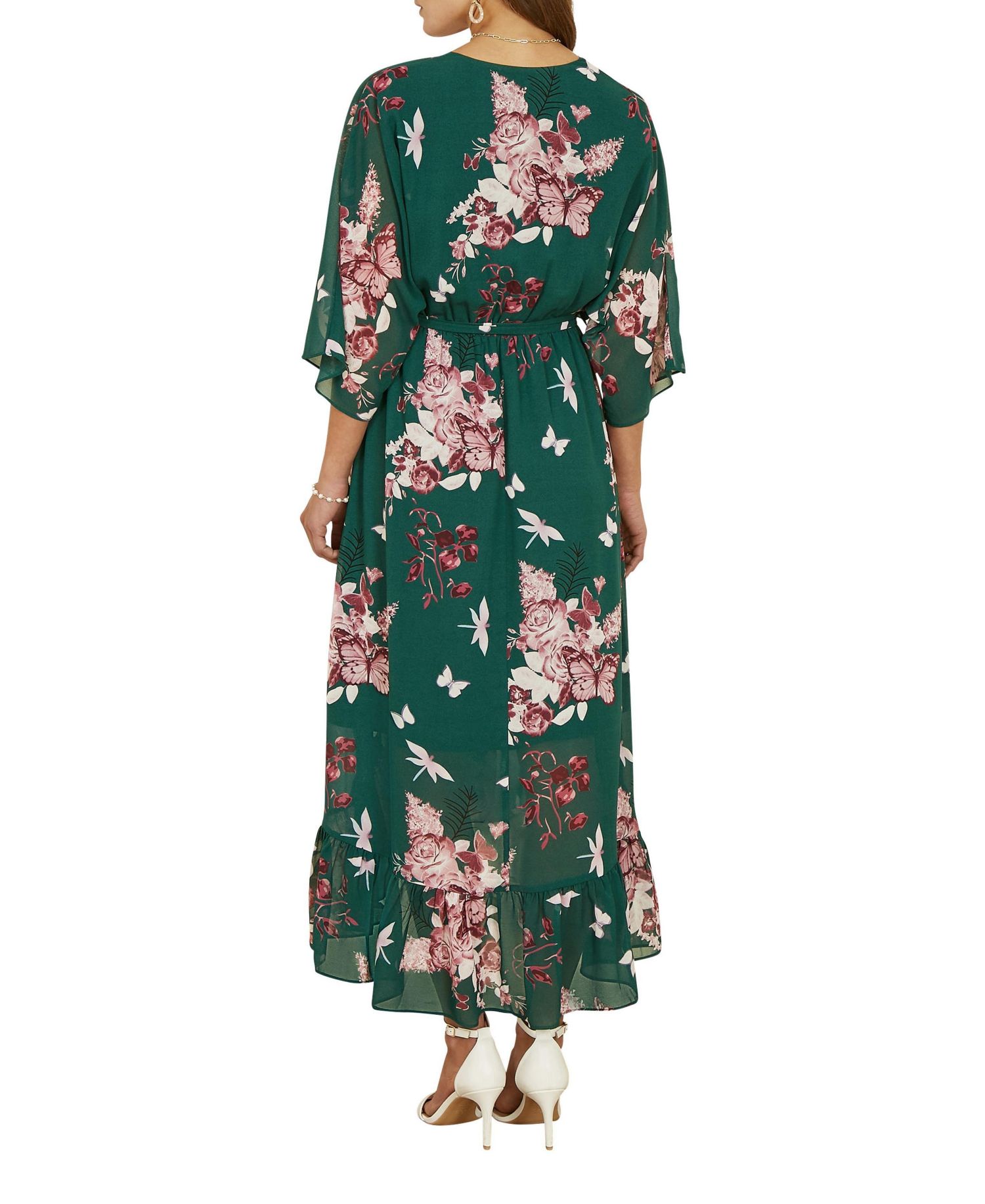 Women's Floral Dipped Hem Dress