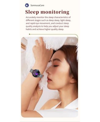 Ultra-thin 1.43" AMOLED Smart Watch With Bluetooth Calling, Health Monitoring,Female Physiological Cycle for Women - Gold