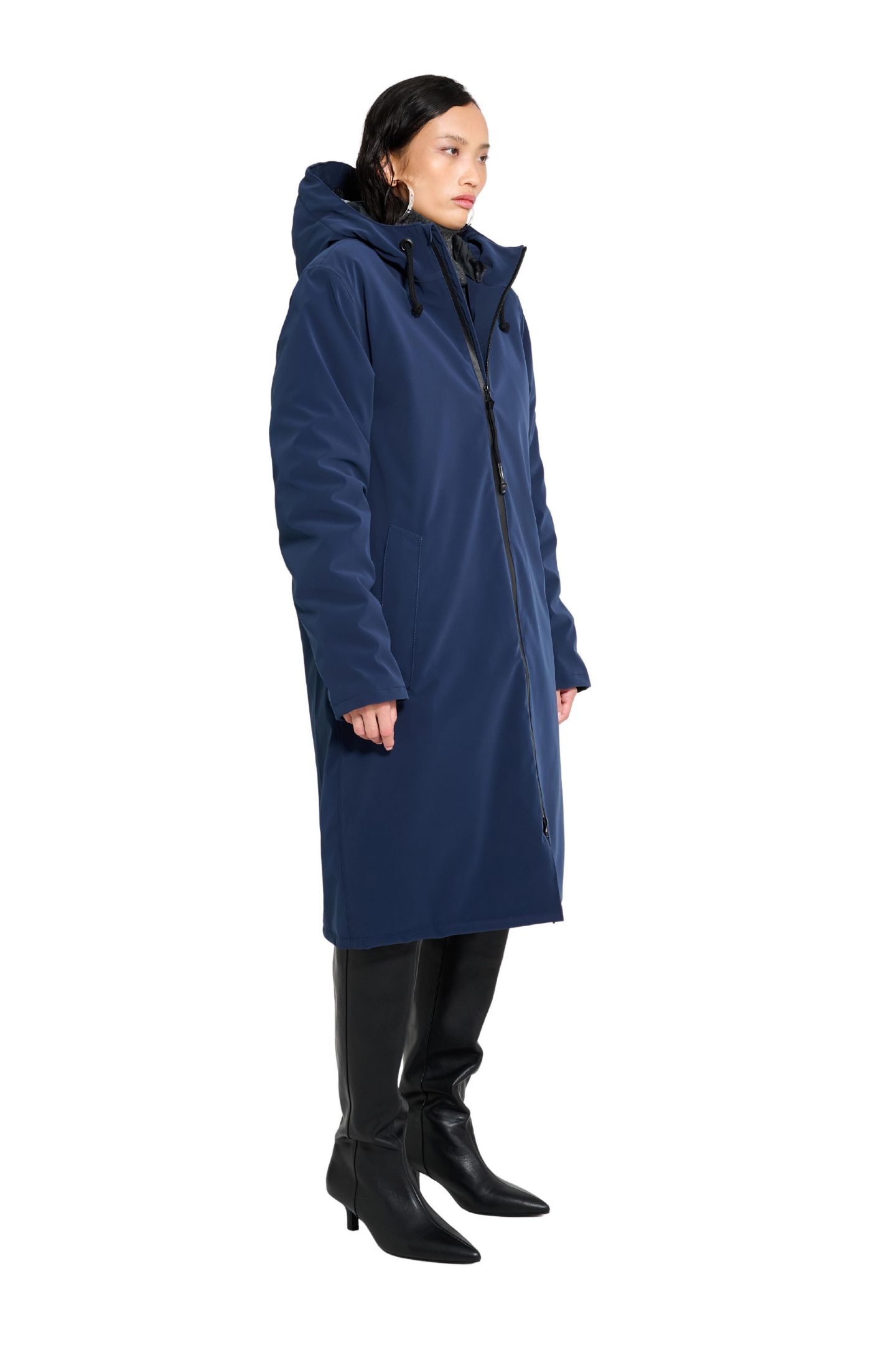 Мужское пальто Stutterheim Men-Stockholm Long Matte Winter, цвет: Тёмно-синий — фото 8
