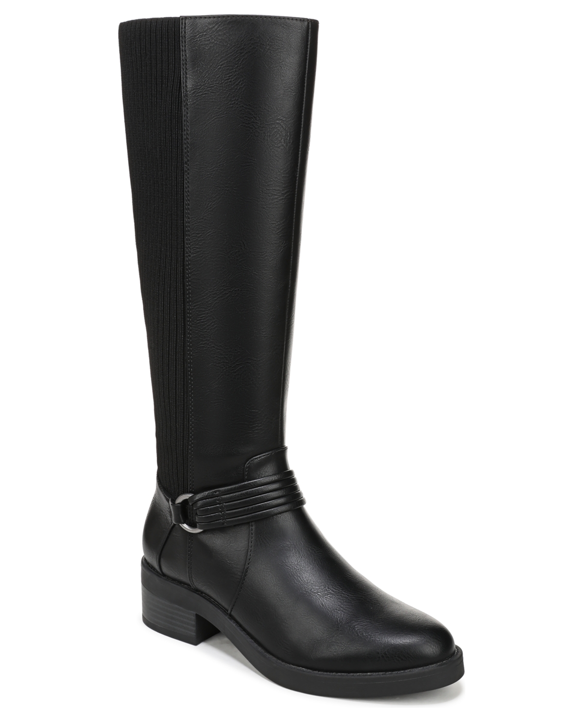 Lifestride Brighton Round Toe Wide Calf Tall Boots In Animal Print