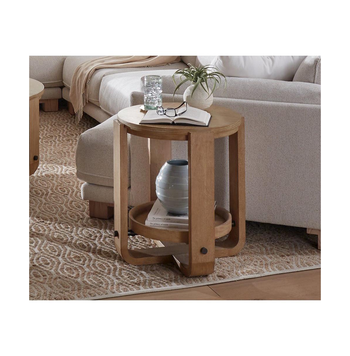 Parker House Furniture Parker House Escape Round End Table with Shelf