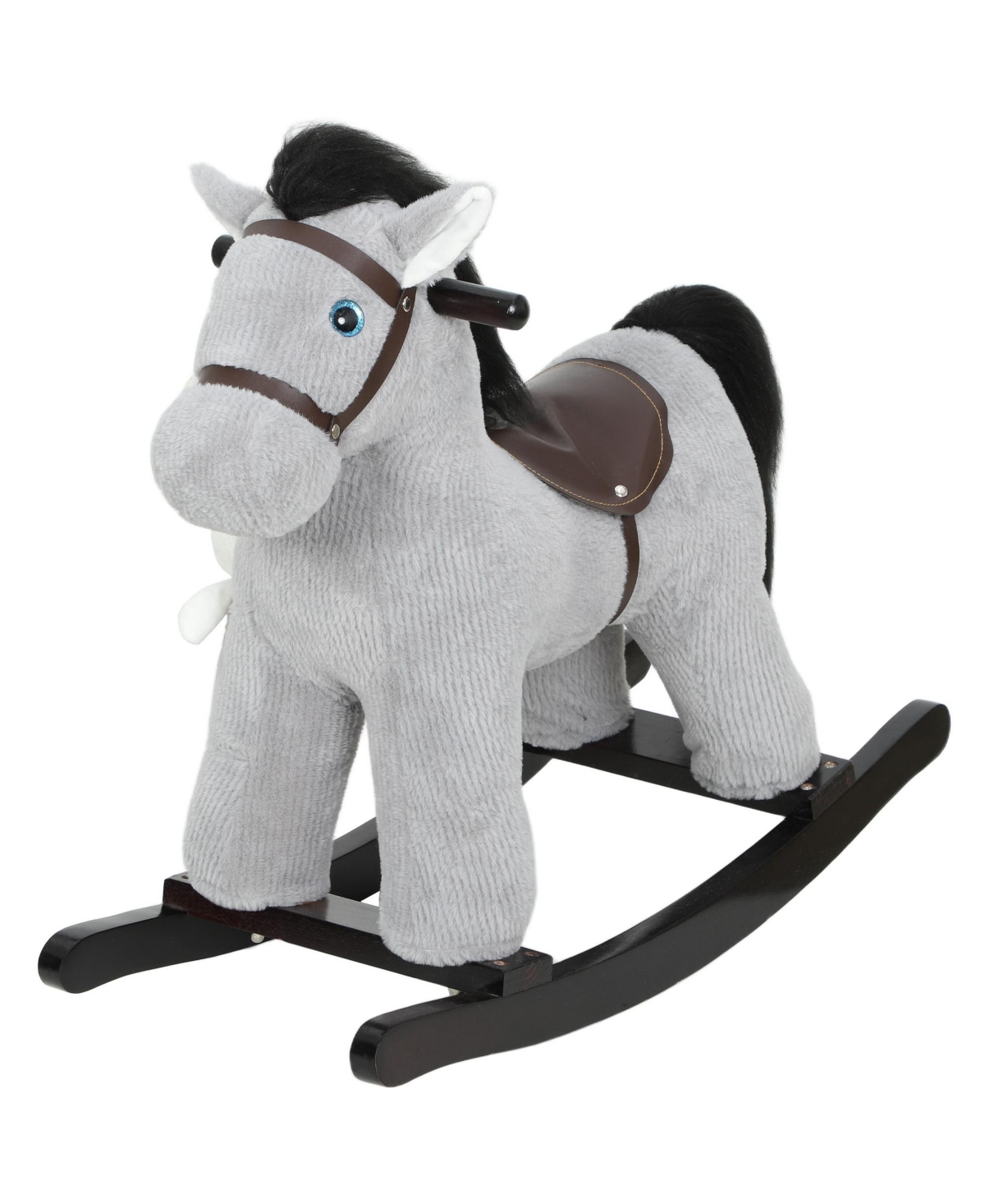 Qaba Toddler Rocking Horse, Kids Ride on Toy with Realistic Sound