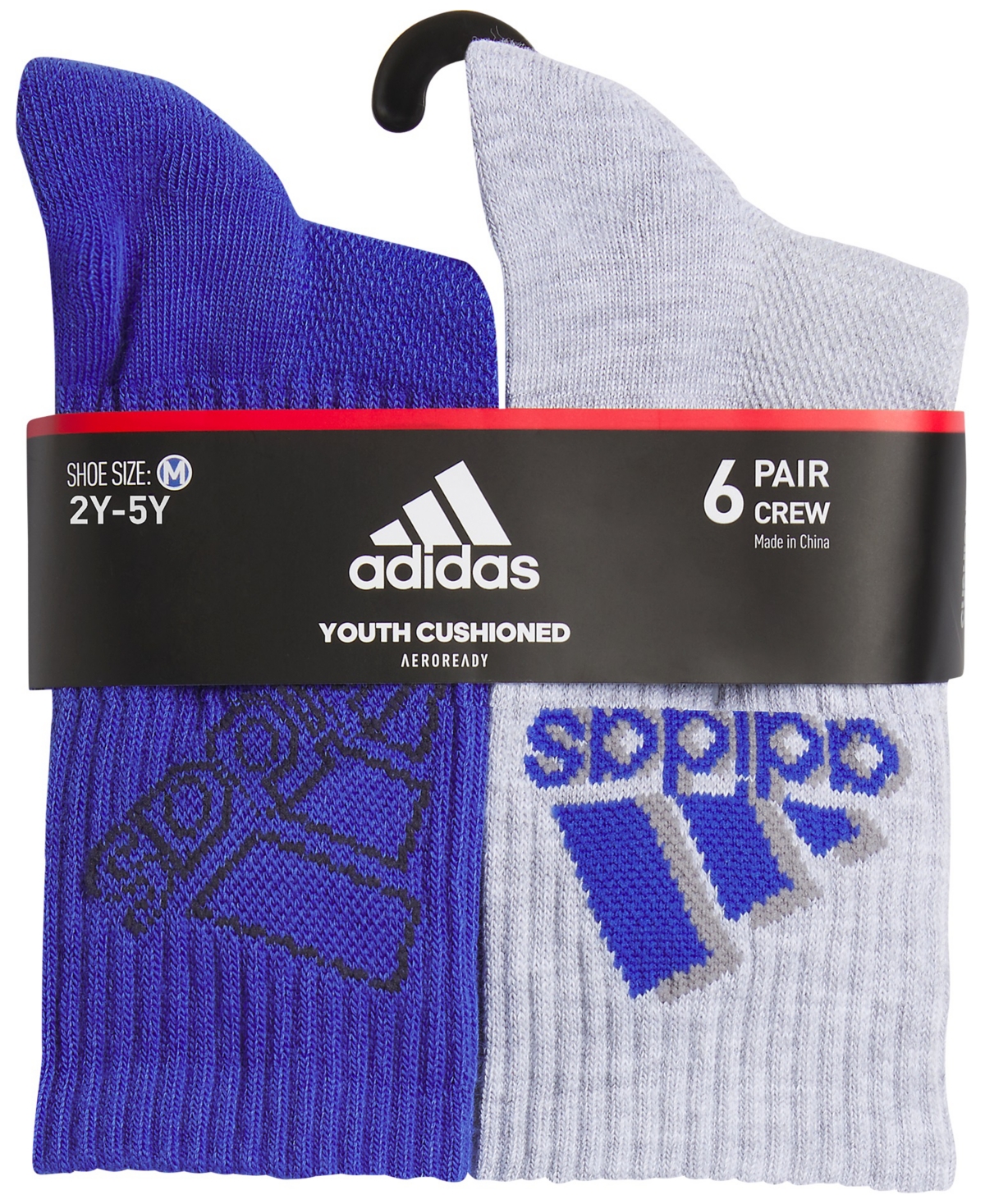 adidas Boys 2-5 Superlite Classic Quarter Socks, 6-Pack