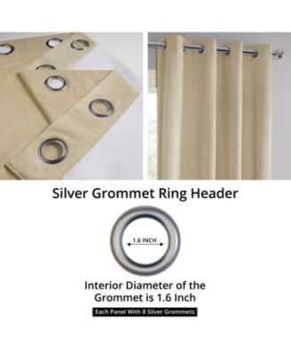 Neutral Ground Grommet Signature Velvet Blackout Curtain