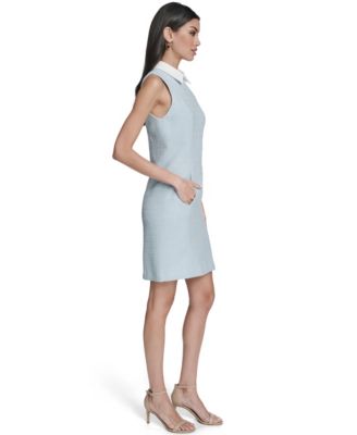 Petite Sleeveless Tweed Shift Dress