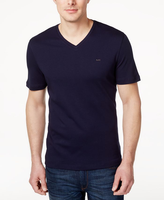 Michael Kors Men's V-Neck Liquid Cotton T-Shirt & Reviews - T-Shirts - Men  - Macy's