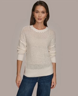 Women's Open Stitch Crewneck Sweater
